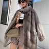 Oversize Import Real Mink Fur Women Winter Warm Thick Jackets  -  GeraldBlack.com