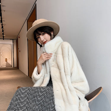 Oversize Import Real Mink Fur Women Winter Warm Thick Jackets  -  GeraldBlack.com