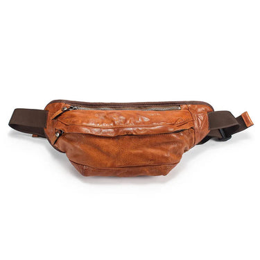 Personality trend vintage soft cowhide genuine leather men's chest bag  -  GeraldBlack.com