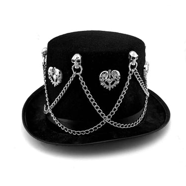 Punk Rokcer Skull Hip Hop Top Hat Mens Cosplay Costume Cool Fedoras Hat  -  GeraldBlack.com