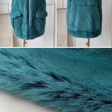 Real Mink Fur Vast Full Pelt Fur Winter Female Fur Warm Fashion Jackets  -  GeraldBlack.com