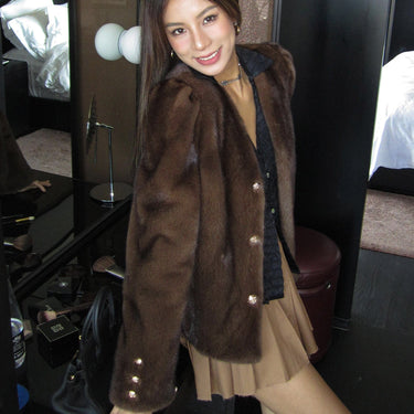 Real Mink Fur Women Fashion Whole Fur Winter Thick Warm Jackets  -  GeraldBlack.com