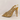 Women's Retro Gold Rivet Peep Toe Shallow Cross-tied Thin High Heels Sandals