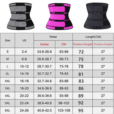 Rose Red Neoprene Sauna Waist Trainer Corset Sweat Compression Body Shaper Slimming Trimme Belts for Women  -  GeraldBlack.com