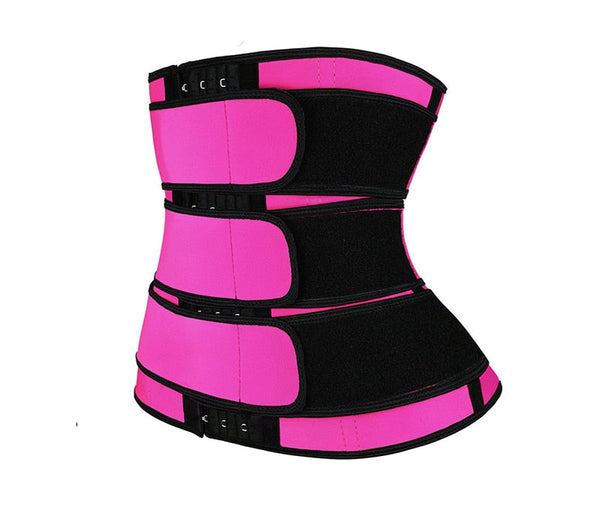 Rose Red Neoprene Sauna Waist Trainer Corset Sweat Compression Body Shaper Slimming Trimme Belts for Women  -  GeraldBlack.com