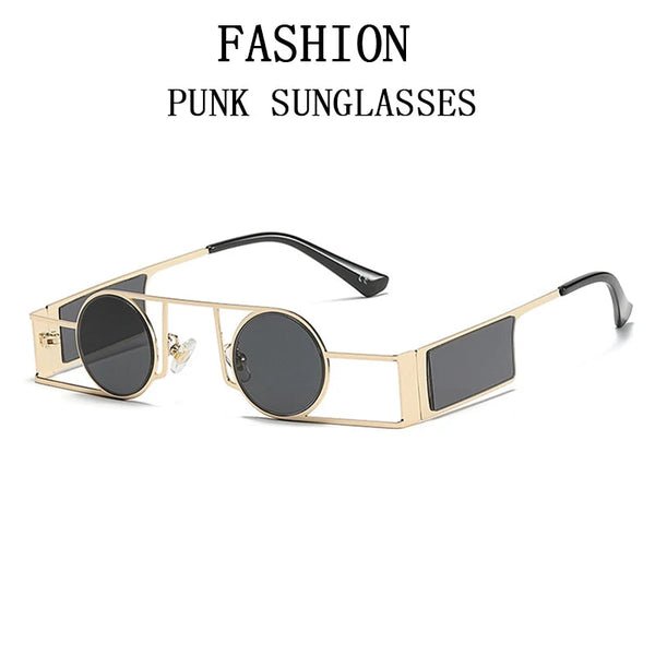 Round Punk Men Women Fashion Steampunk Retro Shades Sunglasses  -  GeraldBlack.com