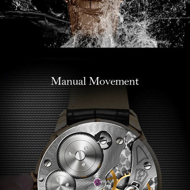Seagull Mechanical Hand Wind Movement Masculinity Luxury Man Waterproof Wristwatch  -  GeraldBlack.com