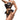 Sexy Erotic Women Black Ball Gown 5Pcs Plaid Mesh Patchwork Lingerie Choker Garter Brief Kit  -  GeraldBlack.com
