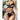 Sexy Hollow Out Black Patchwork Bra 2Pcs Women's Erotic Lingerie Underwear Personality Fashionable Sets  -  GeraldBlack.com