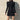 Sexy Ladies Black Skinny Slim Mini Knitted Elegant Bandage High Collar Long Sleeve Solid Streetwear Party Dresses  -  GeraldBlack.com
