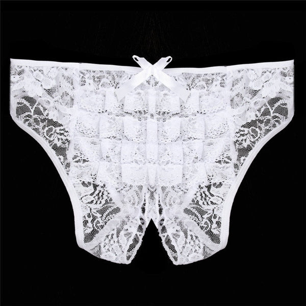 Sexy Lingerie Seamless Women Lace Panties Erotic Sheer Thongs Underwear Briefs Hollow Out Sexy Panties  -  GeraldBlack.com