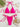 Sexy Micro Bikini Women Solid Hot Pink Push Up Bra Triangle Swimsuit Brazilian Hearts Designer Bathing Swimwear  -  GeraldBlack.com