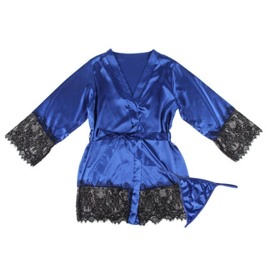 Sexy Plus Size Kimono Lace Dressings Womens Silk Satin Robes  -  GeraldBlack.com