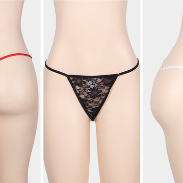 Sexy See Through Lace G String Thong Fashion Multicolor Briefs Underwear 3XL Plus Size Delicate Floral Panties  -  GeraldBlack.com