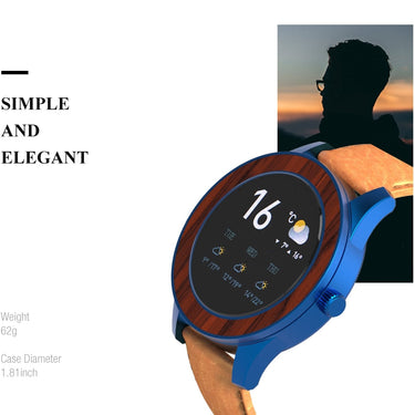 Smart Watch Men's Wood  Multifunction SmartWatch 5.0 Heart Rate Sport Bluetooth Wristwatch relogio inteligente  -  GeraldBlack.com
