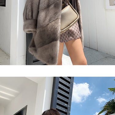 Soft Warm Import Real Genuine Mink Fur Women Winter Fashion Oversize Jackets  -  GeraldBlack.com