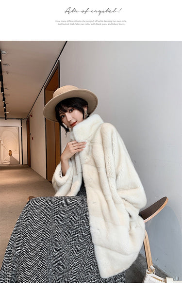 Soft Warm Import Real Genuine Mink Fur Women Winter Fashion Oversize Jackets  -  GeraldBlack.com