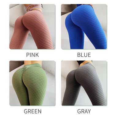 Solid Color Mesh Leggings Women Tights Yoga Pants Elastic High Waist Sweatpants Seamless Sports Pants For Women 5 Colors  -  GeraldBlack.com