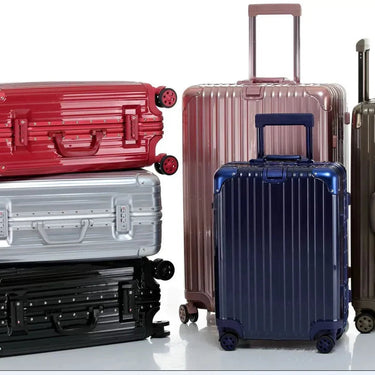 Spinner Aluminum Frame Hardside Travel Suitcase 22"24"26"29" Travel Bags Trolley Luggage On wheel  -  GeraldBlack.com