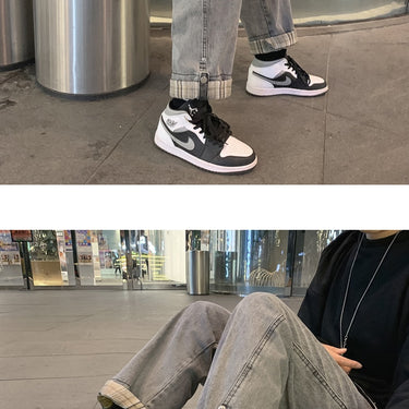 Spring 9-point Men Straight Tube Loose Old Dad Korean Fashion Jeans Trousers  -  GeraldBlack.com