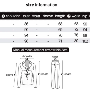 Spring Autumn Formal Women Office Solid Tops Coat Blazer And Vest And Pants 3pcs Outfit Suits Set  -  GeraldBlack.com