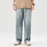 Spring Summer Men's Straight Loose Fashion Casual Blue Pants Micro Span Jeans  -  GeraldBlack.com