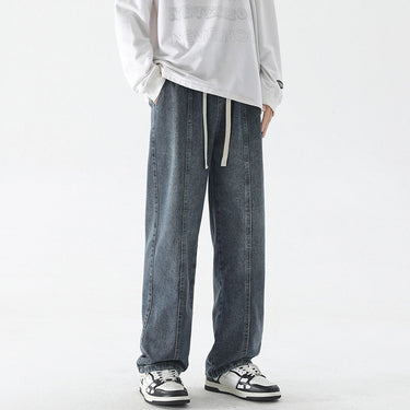 Spring Summer Vintage Straight Long Pants Men's Fashion Loose High Street Jeans fashion simple jeans  -  GeraldBlack.com