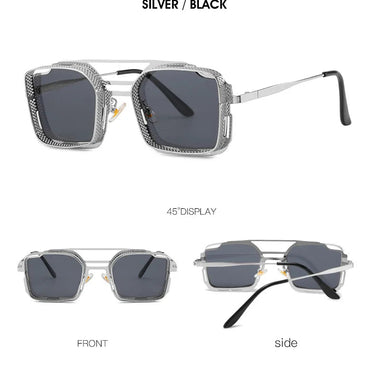 Square Punk Retro Fashion Unisex Vendors Shades Sunglasses  -  GeraldBlack.com