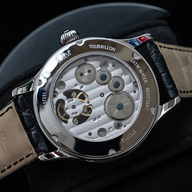 ST8000 Movement Crocodile Leather Sapphire Tourbillon Mechanical Watch Men  -  GeraldBlack.com
