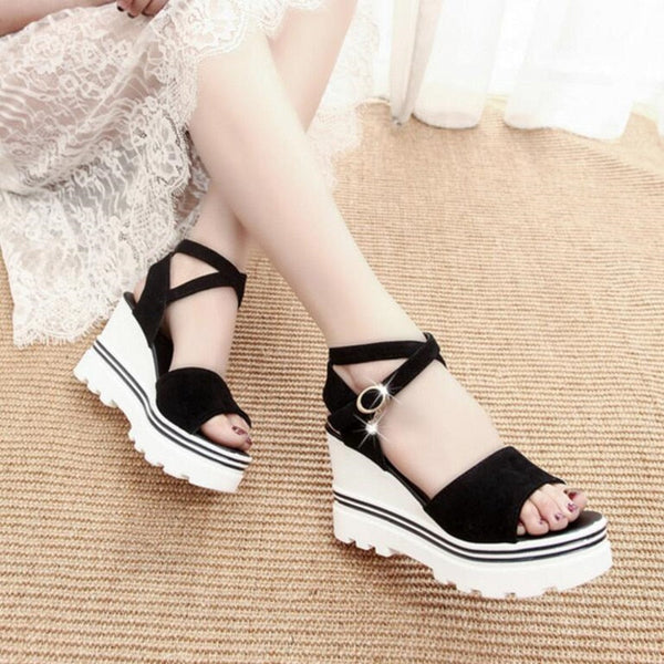 Summer High Heels Women Platform Wedges Sandals Peep Toe Shoes  -  GeraldBlack.com