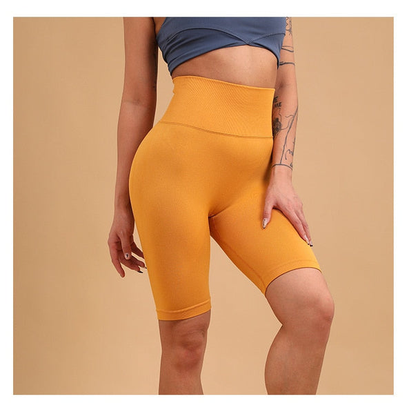 Summer Women Cycling High Waist Thin Push Up Tight Sports Running Fitness Gym Pants Shorts  -  GeraldBlack.com