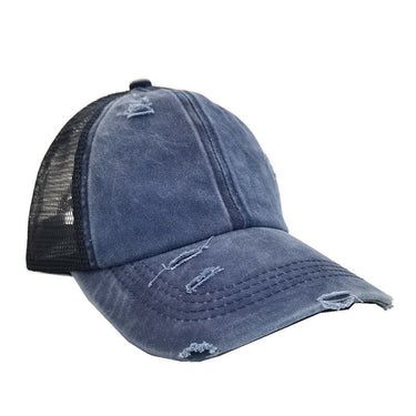 Summer Women's Horsetail Pure Color Open Top Leakage Braided Baseball Net Cap With Hole Opening  -  GeraldBlack.com