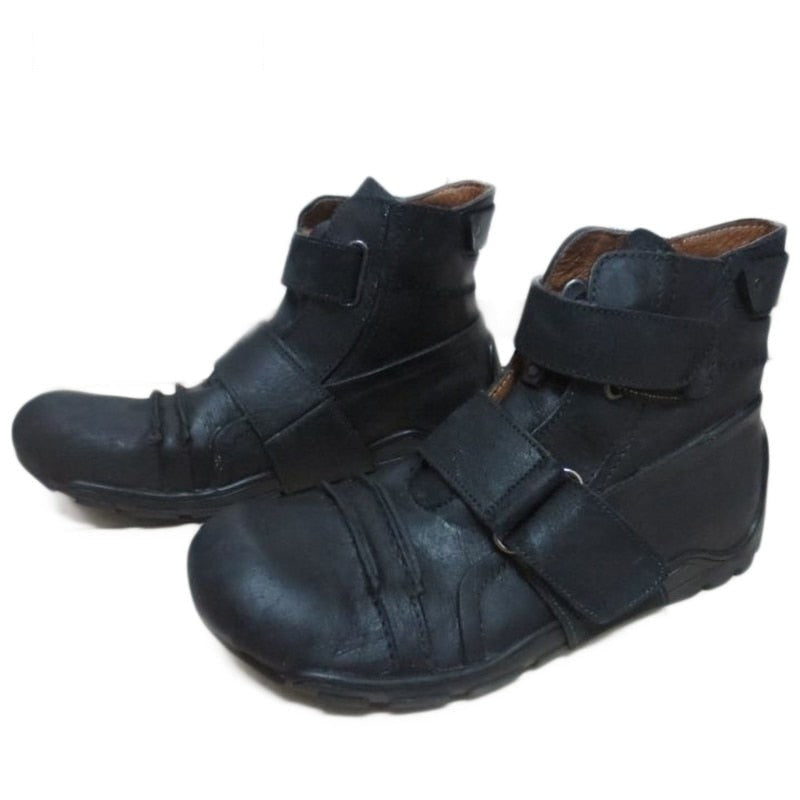 Super Cool Men Genuine Leather Knee-high Casual Ankle Boots Footwear Personality  -  GeraldBlack.com