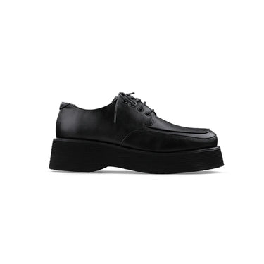 Thick Soles Heighten Yuppie Leather White Men's Lace Up Chunky Trend Casual Shoes  -  GeraldBlack.com