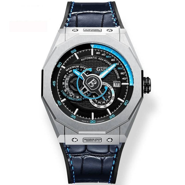 Top Watch Men Automatic Mechanical Sapphire Sports Wristwatches Clock Auto Rubber Leather Waterproof Stainless Steel  -  GeraldBlack.com