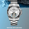 Tourbillon Skeleton luminous Synthetic sapphire Mechanical Diving Waterproof Watch for Men  -  GeraldBlack.com