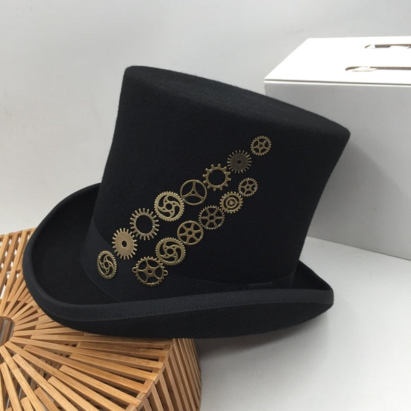 Unisex 57cm Top Black Color Presidential Feather Magic In Street Hat on Clearance  -  GeraldBlack.com