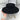 Unisex black wool fedora hat with chains brim 7cm  -  GeraldBlack.com