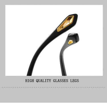 Unisex Luxe Semi-Rimless Vintage Fashion Glasses Sunglasses  -  GeraldBlack.com