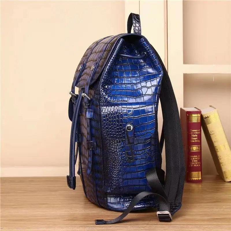 Unisex natural real leather backpack  -  GeraldBlack.com