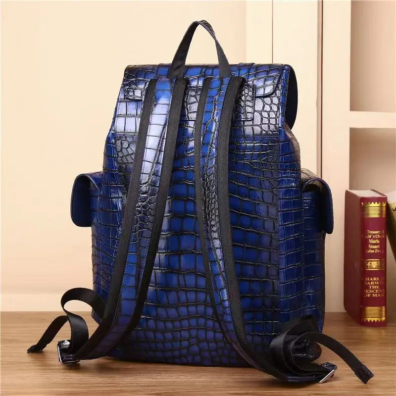 Unisex natural real leather backpack  -  GeraldBlack.com