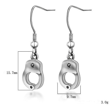 Unisex Punk Hip Hop Personality Charm with Titanium Stainless Steel Handcuff Earrings Trendy  -  GeraldBlack.com