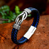 Unisex Simple 316L Stainless Steel Twisted Leather Bangles Personalized Retro Party Jewelry Gift  -  GeraldBlack.com