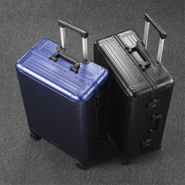 Unisex Spinner Aluminum Travel Suitcase 20"24"28" Check In Rolling Luggage Bags On Wheels  -  GeraldBlack.com