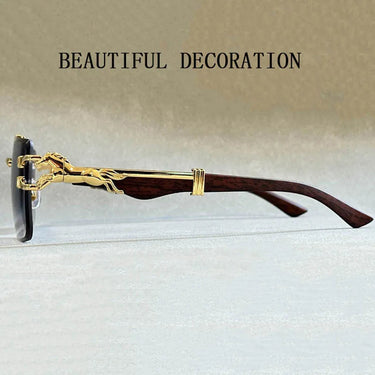 Unisex Square Luxury Vintage Designer Rimless Trendy Fashion Glasses  -  GeraldBlack.com