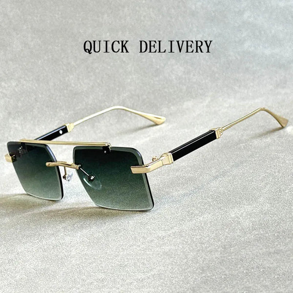 Unisex Vintage Fashion Gradient Mirror Square Sunglasses  -  GeraldBlack.com