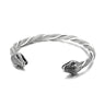 Viking Wolf Head Opening Adjustable Cuff Snake Bangle Wristband for Men Fashion Norse Accessories Jewelry  -  GeraldBlack.com