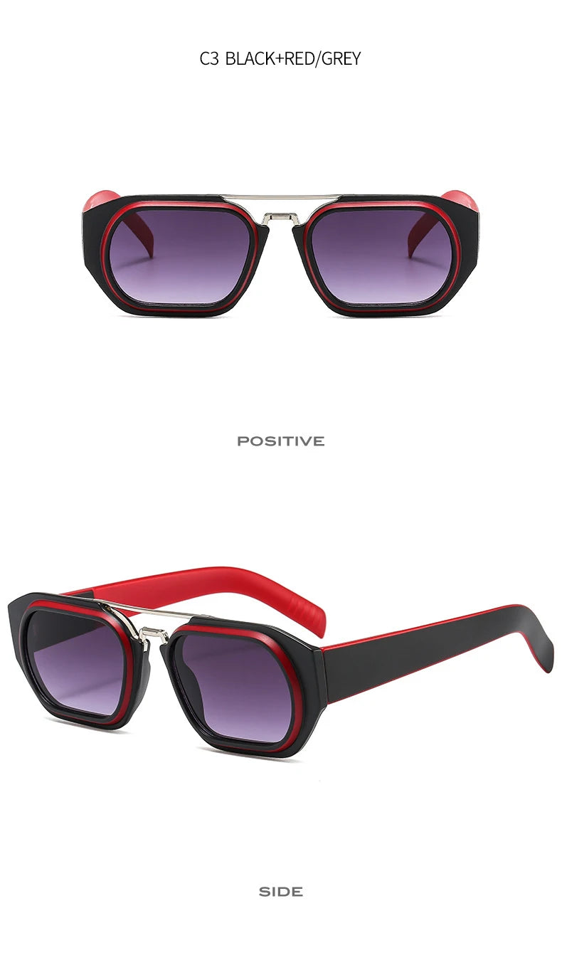 Vintage Square Sunglasses Women Men Trendy Retro Steampunk Sun Glasses  -  GeraldBlack.com