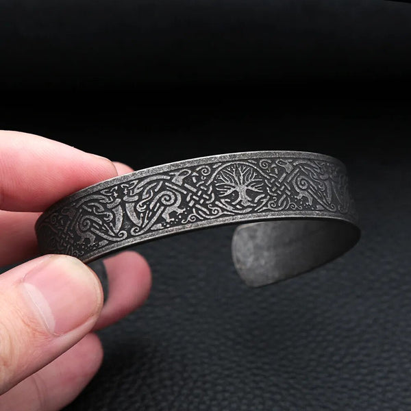 Vintage Viking Stainless Steel Bracelet For Men Women Tree Of Life Bracelets  -  GeraldBlack.com