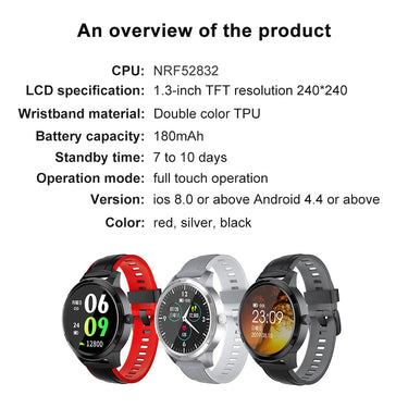 Waterproof Sports for iphone android Smartwatch Heart Rate Blood Pressure Function For Women men kids  -  GeraldBlack.com